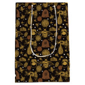 ヴィンテージハニー(昆虫)マルハナバチブラックベビーシャワー ミディアムペーパーバッグ (裏面)