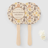 ヴィンテージハニー（昆虫）マルハナバチベビーシャワー ハンドファン (正面&裏面)