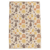 ヴィンテージハニー（昆虫）マルハナバチベビーシャワー ミディアムペーパーバッグ (裏面)