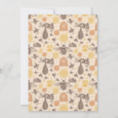 ヴィンテージハニー(昆虫)マルハナバチベビーシャワー 招待状 (裏面)