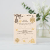 ヴィンテージハニー（昆虫）マルハナバチ誕生のお知らせ ポストカード (スタンド正面)