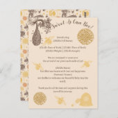 ヴィンテージハニー（昆虫）マルハナバチ誕生のお知らせ ポストカード (正面/裏面)