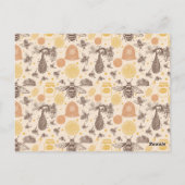 ヴィンテージハニー（昆虫）マルハナバチ誕生のお知らせ ポストカード (裏面)