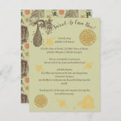 ヴィンテージハニー（昆虫）マルハナバチ誕生のお知らせ ポストカード (正面/裏面)