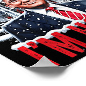 ヴィンテージハニーI'mホームおもしろいトランプクリスマスメンズW ポスター (角)