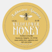 ヴィンテージハネビークラスイエローピュアローハニー ラウンドシール (正面)