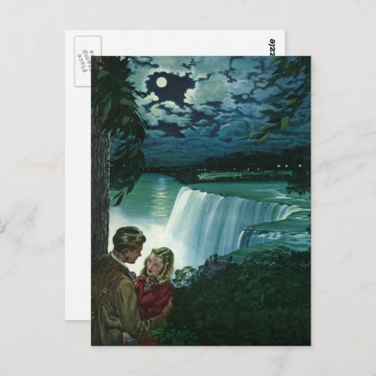 ヴィンテージハネムーンラブナイアガラ滝 ポストカード (正面/裏面)