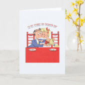 ヴィンテージハビー父の日帰りグリーティングカード カード (黄色い花)