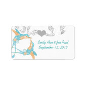 ヴィンテージハミングバーズアクア&コーラルラベル ラベル (正面)