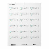 ヴィンテージハミングバーズアクア&コーラルラベル ラベル (フルシート)