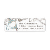 ヴィンテージハミングバーズアクア&コーラルラベル ラベル (正面)