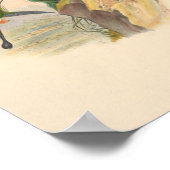 ヴィンテージハミングバーズアートバードプリント花サボテン ポスター (角)