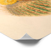 ヴィンテージハミングバーズアートバードプリント花サボテン ポスター (角)