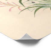 ヴィンテージハミングバーズアートバードプリント花 ポスター (角)