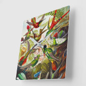 ヴィンテージハミングバーズバイエルンストヘイケル スクエア壁時計 (傾斜)