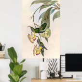 ヴィンテージハミングバーズバイジョングールド ポスター (ホームオフィス)