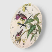 ヴィンテージハミングバーズバイジョングールド ラージ壁時計 (傾斜)