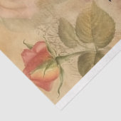ヴィンテージハミングバードとピンクローズのデコページ 薄葉紙 (詳細)