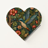 ヴィンテージハミングバードアート植物学ボホシック ノートブック (裏面)