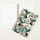 ヴィンテージハミングバードボタニカルオレンジフラワーつる植物 プランナー手帳 (ディスプレー)