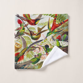 ヴィンテージハミングバード：アーンスト·ヘッケル ウォッシュタオル