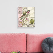 ヴィンテージハミングバード…引き伸ばしキャンバス キャンバスプリント (インサイチュ (リビング))
