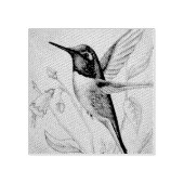 ヴィンテージハミングバードNo.1水彩画 ラバースタンプ (インプリント)