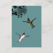 ヴィンテージハミング鳥が背景色を選択 名刺 (裏面)