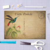 ヴィンテージハミング鳥フローラフフランスのラワー 薄葉紙 (クラフト)