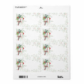 ヴィンテージハミンバードスワールクリスマスプレゼントラベル ラベル (フルシート)