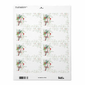 ヴィンテージハミンバードスワールクリスマスプレゼントラベル ラベル (フルシート)