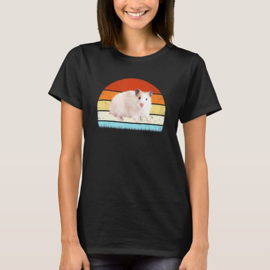ヴィンテージハムスター動物飼育員レトロスタイル Tシャツ (正面)