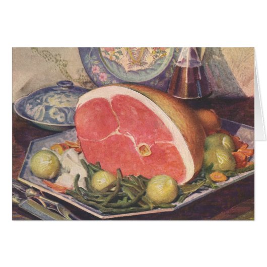 ヴィンテージハム・ディナー(グリーンビーンズとジャガイモ) (正面横)