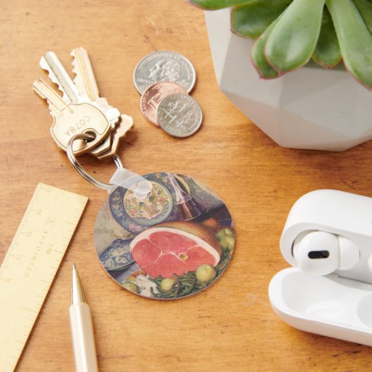 ヴィンテージハム・ディナー(グリーンビーンズとジャガイモ) キーホルダー (デスク)