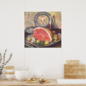 ヴィンテージハム・ディナー（グリーンビーンズとジャガイモ） ポスター (キッチン)