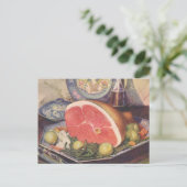ヴィンテージハム・ディナー（グリーンビーンズとジャガイモ） ポストカード (スタンド正面)