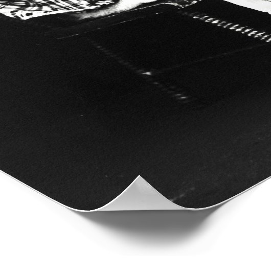 ヴィンテージハリおもしろいーが猫をお誕生日ケーキで解放 ポスター (角)