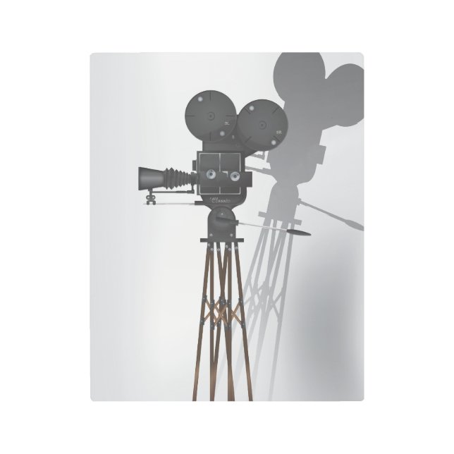 ヴィンテージハリウッドカメラ メタルプリント (正面)