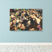 ヴィンテージハリウッドテーマファンシーパーティーとバルーン キャンバスプリント (インサイチュ (ウッドフロア))