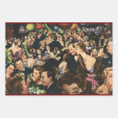 ヴィンテージハリウッドテーマファンシーパーティーとバルーン ラッピングペーパーシート (正面3)