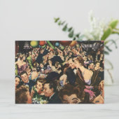 ヴィンテージハリウッドテーマファンシーパーティーとバルーン 招待状 (スタンド正面)