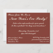 ヴィンテージハリウッドテーマファンシーパーティーとバルーン 招待状 (裏面)