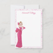 ヴィンテージハリウッドマリリンピパーソナライズされたンク サンキューカード (正面)