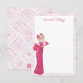 ヴィンテージハリウッドマリリンピパーソナライズされたンク サンキューカード (正面/裏面)