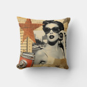 ヴィンテージハリウッドレトロデザイン クッション (正面)