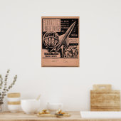 ヴィンテージハリウッド映画ポスター火星飛行 ポスター (キッチン)