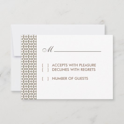 ヴィンテージハリウッドRSVPカード 出欠カード (正面)