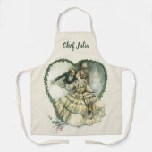 ヴィンテージハリソン・フィッシャー、クリスマスの新郎新婦 エプロン (正面)