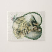 ヴィンテージハリソン・フィッシャー、クリスマスの新郎新婦 ジグソーパズル (横)