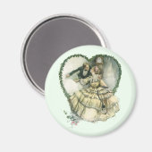 ヴィンテージハリソン・フィッシャー、クリスマスの新郎新婦 マグネット (正面/裏面)